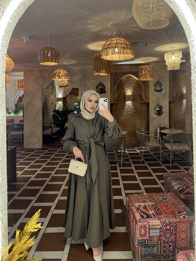 Alin Tensel Elbise - Yeşil