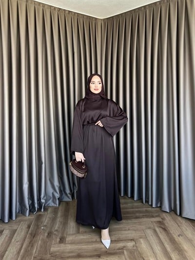 Arabic Belden Bağlamalı Elbise - Acı Kahve