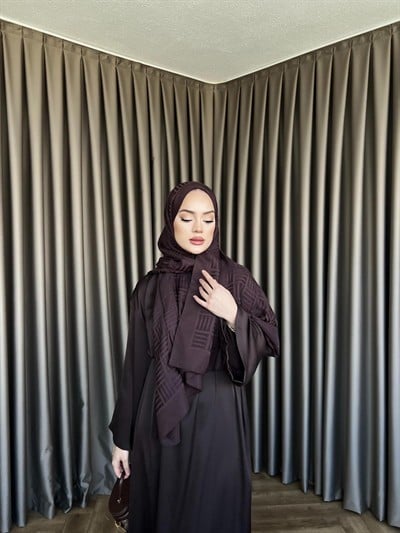 Arabic Belden Bağlamalı Elbise - Acı Kahve