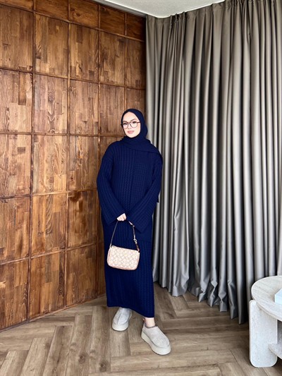 Atkılı Triko Elbise - Laci