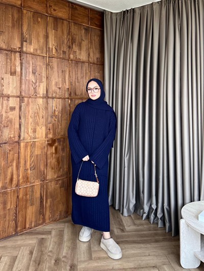 Atkılı Triko Elbise - Laci