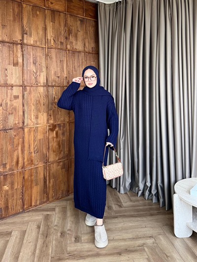 Atkılı Triko Elbise - Laci