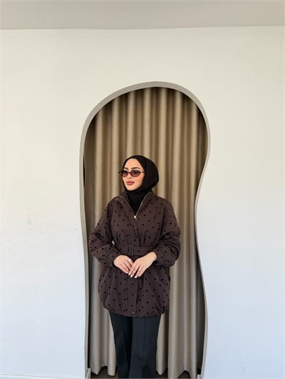 Bahar Kemerli Ceket - Kahve