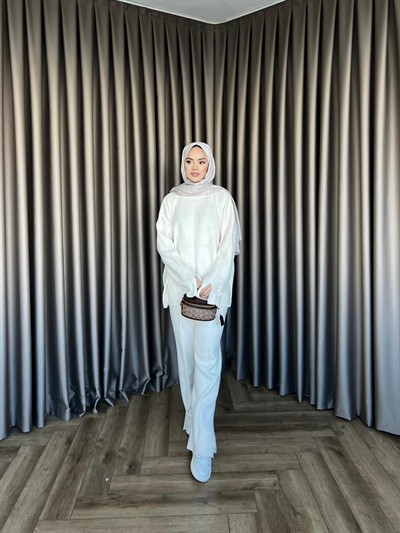 Basic Triko Takım - Beyaz