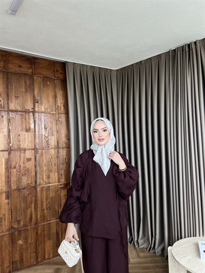 Besten Kimona Takım - Bordo