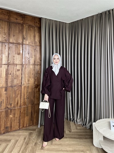 Besten Kimona Takım - Bordo