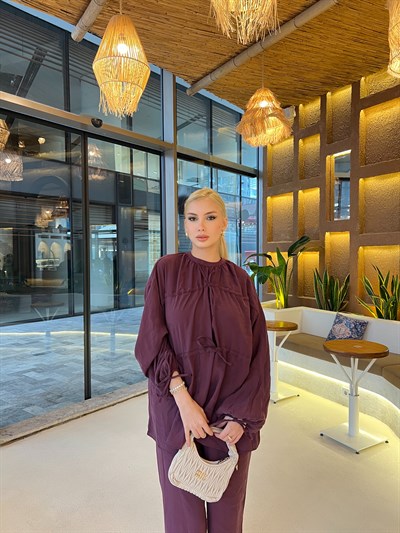 Ceylan ön Bağlamalı Takım - Bordo