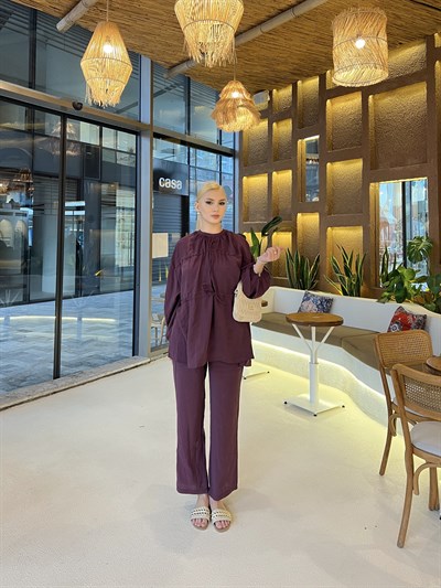 Ceylan ön Bağlamalı Takım - Bordo