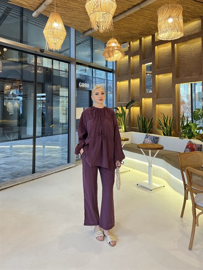 Ceylan ön Bağlamalı Takım - Bordo