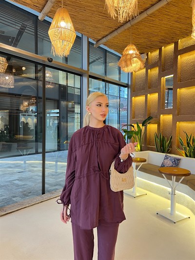 Ceylan ön Bağlamalı Takım - Bordo