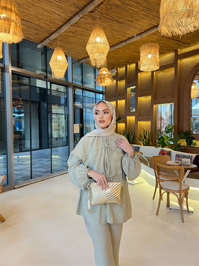 Ceylan önü Bağlamalı Takım - Yeşil 