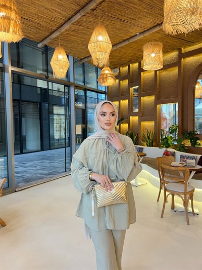 Ceylan önü Bağlamalı Takım - Yeşil 