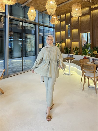 Ceylan önü Bağlamalı Takım - Yeşil 