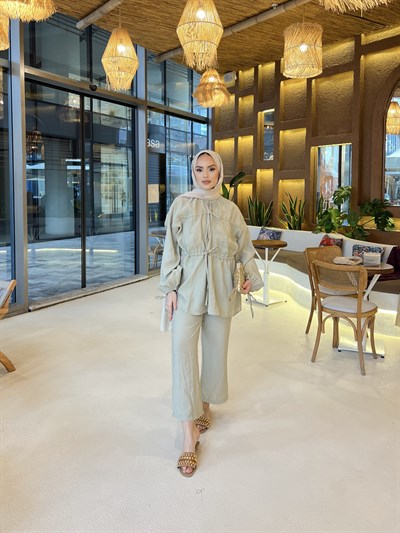 Ceylan önü Bağlamalı Takım - Yeşil 