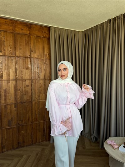 Çiçek Gömlek - Pembe