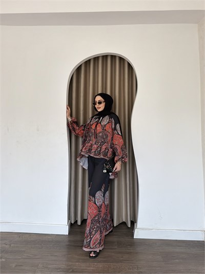 Çiçek Takım - Siyah