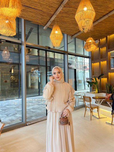 Çiğdem Etek Takım - Bej