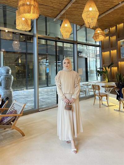 Çiğdem Etek Takım - Bej