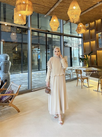 Çiğdem Etek Takım - Bej