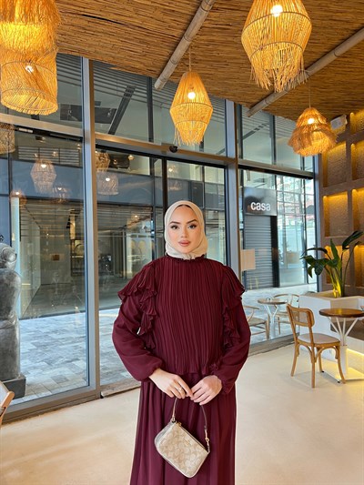 Çiğdem Etek Takım - Bordo