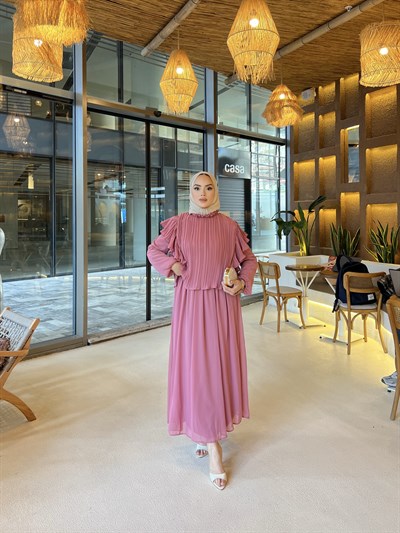 Çiğdem Etek Takım - Gül Kurusu