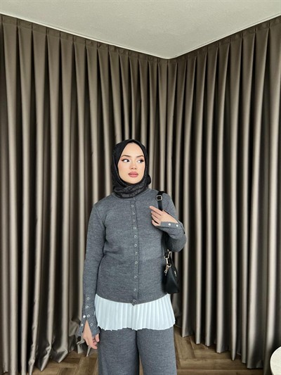 Çıt Çıt Maysa Triko Takım - Antrasit