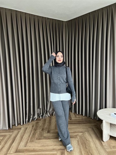 Çıt Çıt Maysa Triko Takım - Antrasit