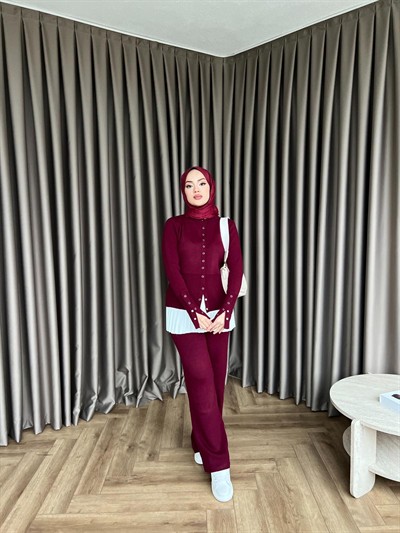 Çıt Çıt Maysa Triko Takım - Bordo