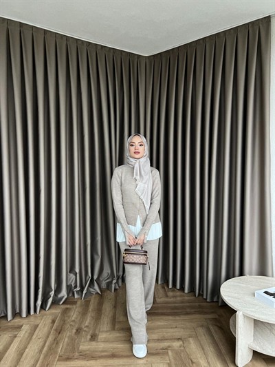 Çıt Çıt Maysa Triko Takım - Vizon