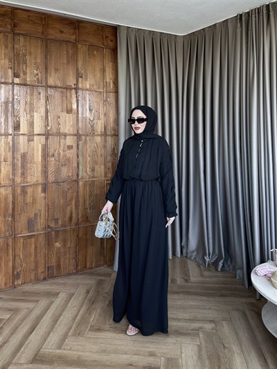 Danla Düğmeli Takım - Siyah