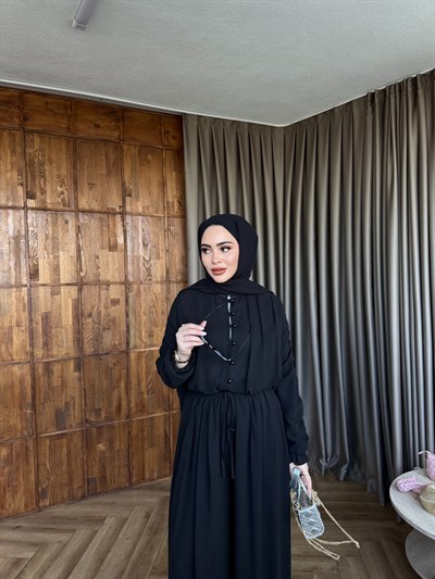 Danla Düğmeli Takım - Siyah