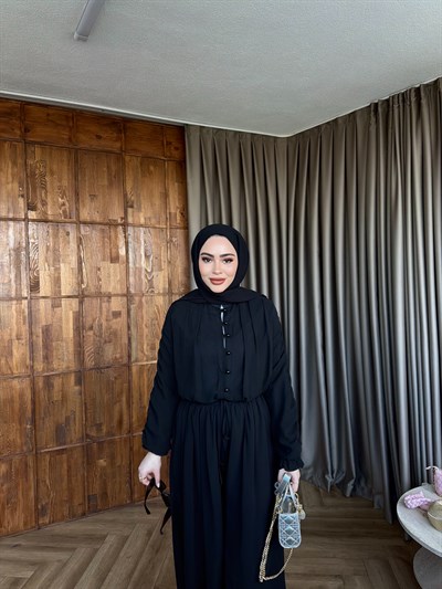 Danla Düğmeli Takım - Siyah