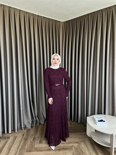 Dantelli Elbise- Bordo