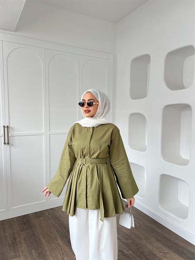 Darla Piliseli Gömlek - Yeşil