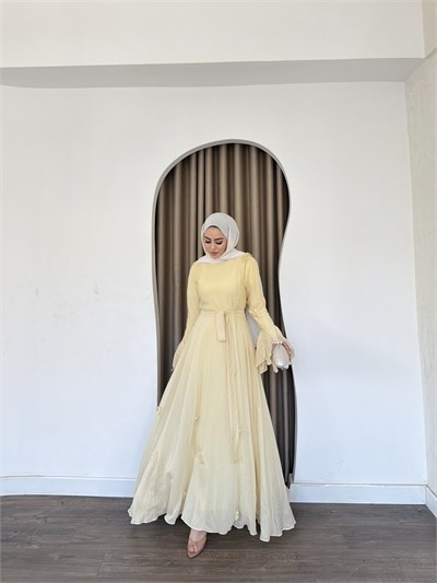 Defne Patpatya Elbise - Sarı