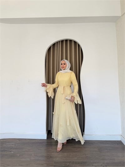 Defne Patpatya Elbise - Sarı