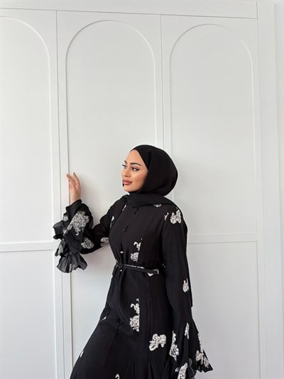 Dennet Tasarım Elbise - Siyah