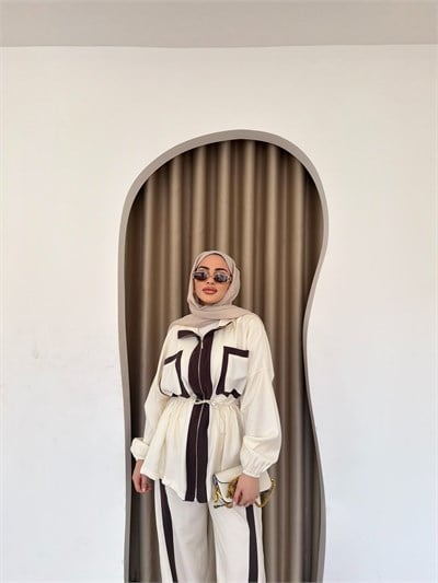 Derla Şerit Takım - Krem