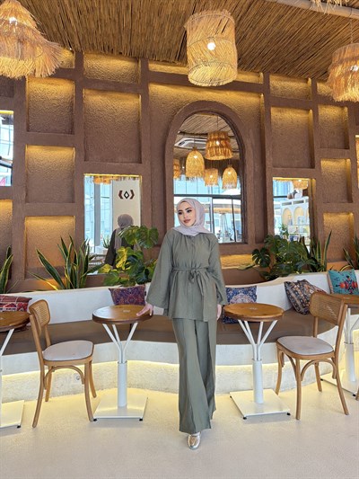 Derma Taşlı Takım - Yeşil 