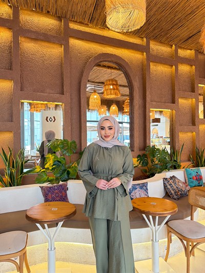 Derma Taşlı Takım - Yeşil 