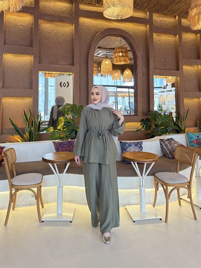 Derma Taşlı Takım - Yeşil 