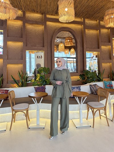 Derma Taşlı Takım - Yeşil 