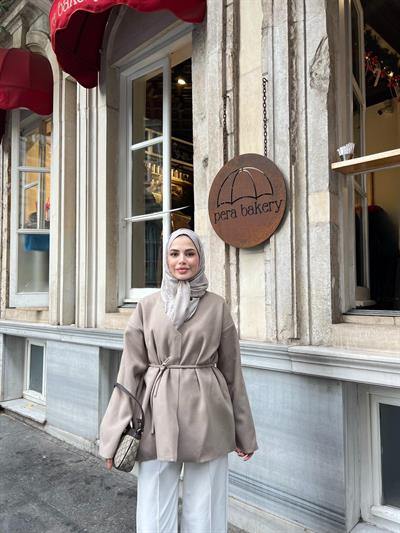 Desla Kaşe Kap - Vizon