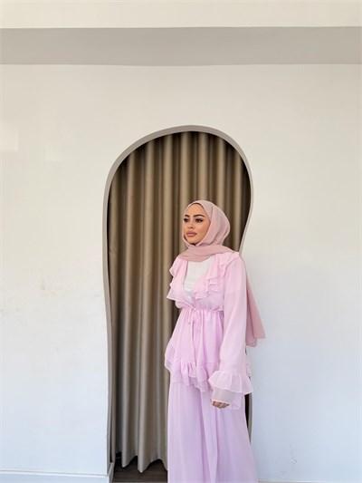 Deva Şifon Takım - Pembe
