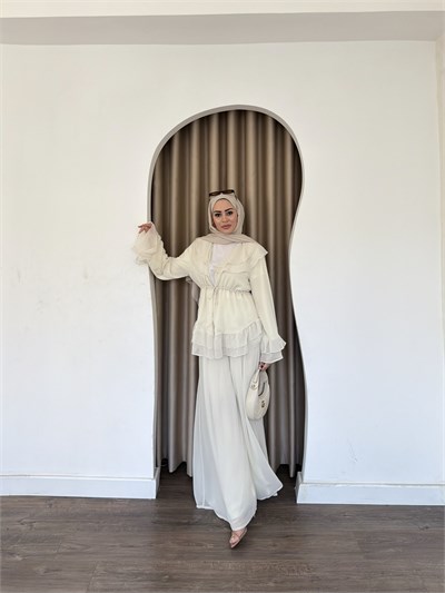 Deva Şifon Takım - Tereyağsarı