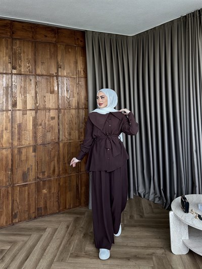 Dilek Asimetrik Takım - Kahve