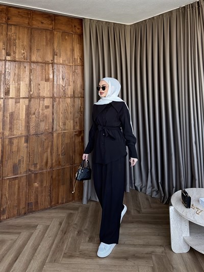 Dilek Asimetrik Takım - Siyah