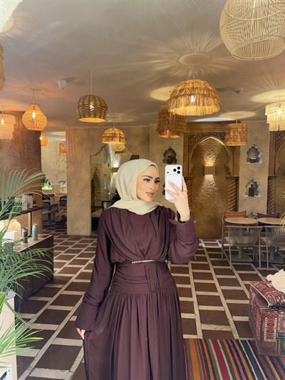 Dinna Şalvar Elbise - Mürdüm