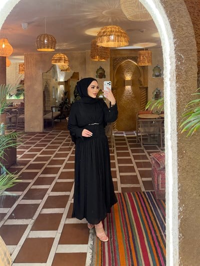 Dinna Şalvar Elbise - Siyah