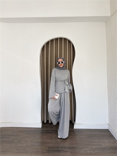 Diva Pantolonlu Takım - Gri